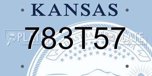 783T57 Kansas License Plate