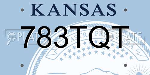 783TQT Kansas License Plate