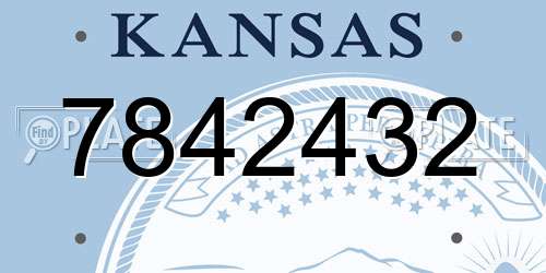 7842432 Kansas License Plate