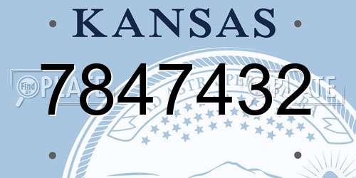 7847432 Kansas License Plate