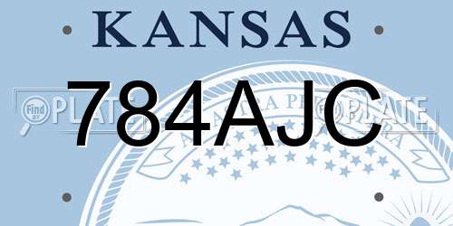 784AJC Kansas License Plate