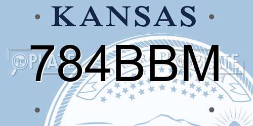 784BBM Kansas License Plate