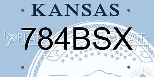 784BSX Kansas License Plate