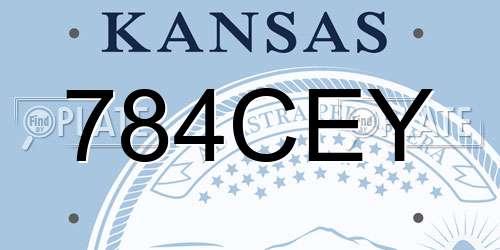 784CEY Kansas License Plate