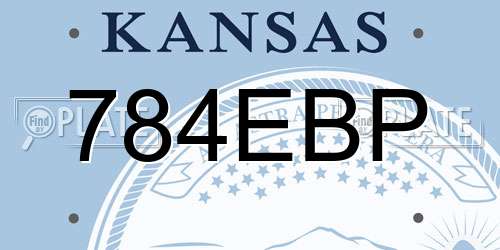 784EBP Kansas License Plate