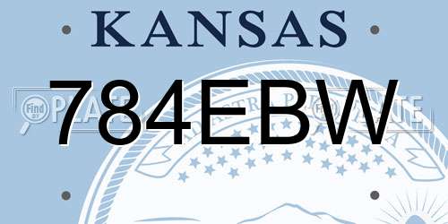 784EBW Kansas License Plate