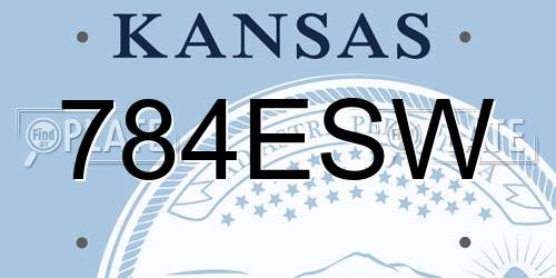 784ESW Kansas License Plate
