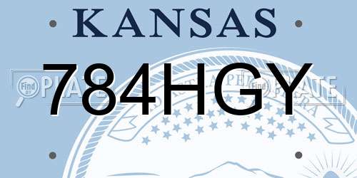 784HGY Kansas License Plate