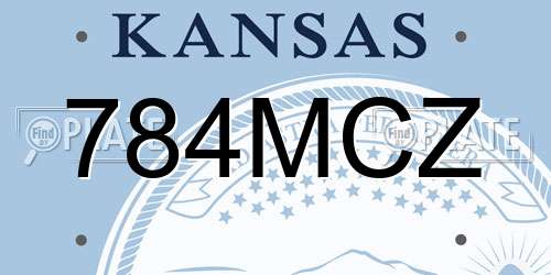 784MCZ Kansas License Plate
