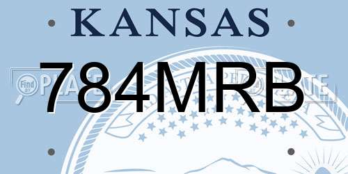 784MRB Kansas License Plate