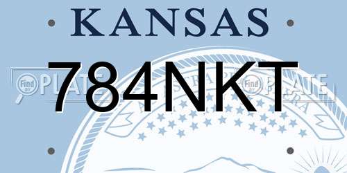 784NKT Kansas License Plate