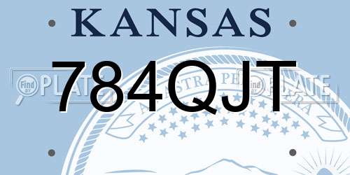 784QJT Kansas License Plate