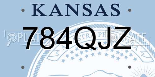 784QJZ Kansas License Plate