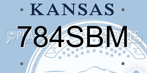 784SBM Kansas License Plate