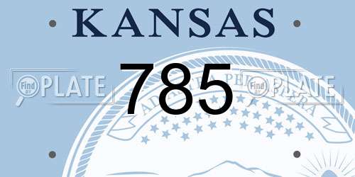 785 Kansas License Plate