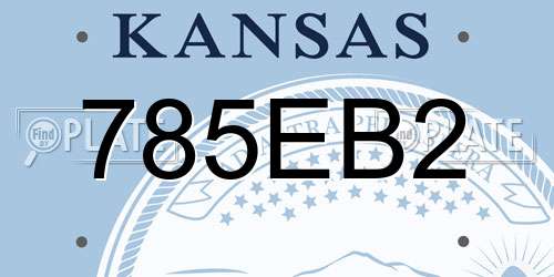 785EB2 Kansas License Plate