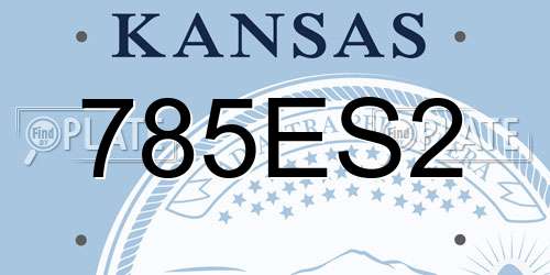 785ES2 Kansas License Plate