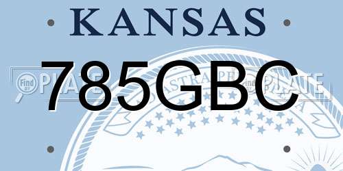 785GBC Kansas License Plate