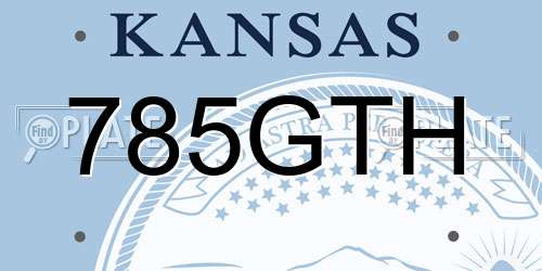 785GTH Kansas License Plate