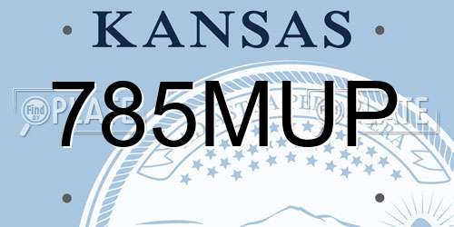 785MUP Kansas License Plate