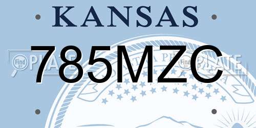 785MZC Kansas License Plate