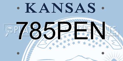785PEN Kansas License Plate
