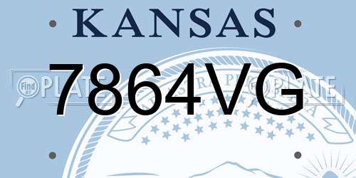 7864VG Kansas License Plate