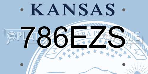 786EZS Kansas License Plate