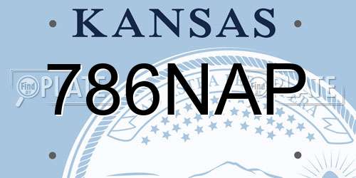 786NAP Kansas License Plate