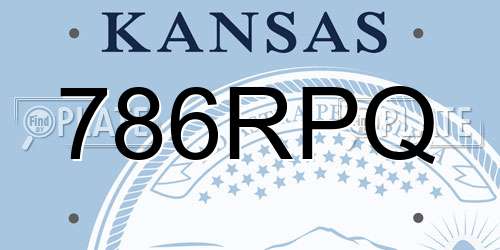 786RPQ Kansas License Plate