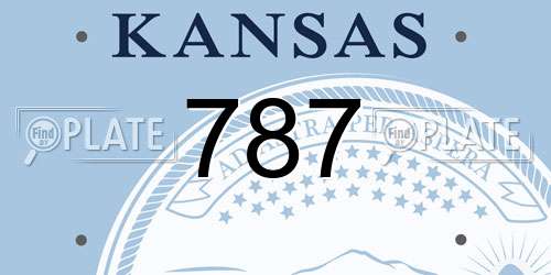 787 Kansas License Plate