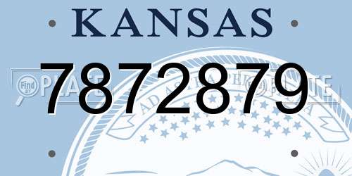 7872879 Kansas License Plate