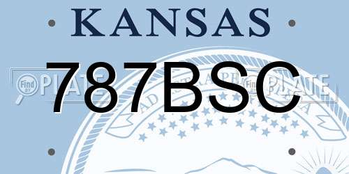 787BSC Kansas License Plate