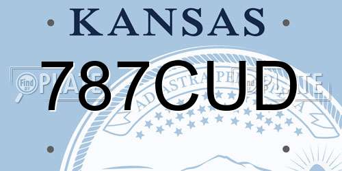 787CUD Kansas License Plate
