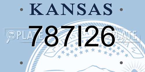 787I26 Kansas License Plate