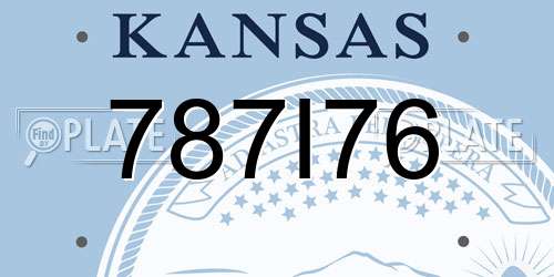 787I76 Kansas License Plate