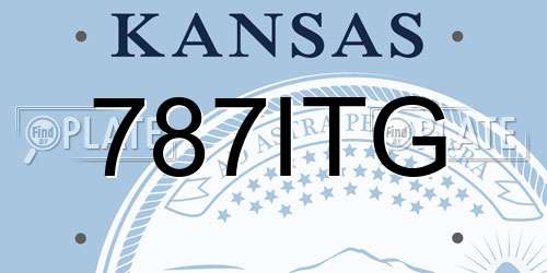 787ITG Kansas License Plate