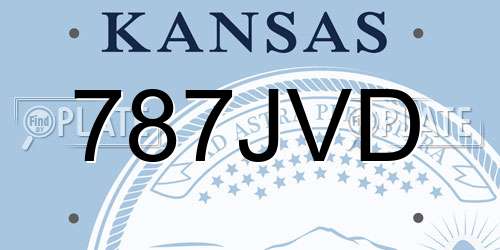 787JVD Kansas License Plate