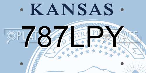 787LPY Kansas License Plate