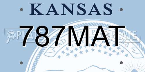 787MAT Kansas License Plate