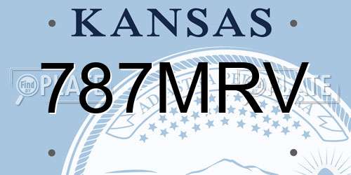 787MRV Kansas License Plate