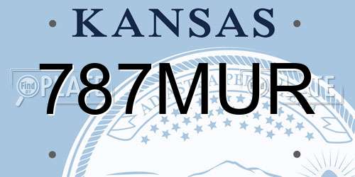 787MUR Kansas License Plate