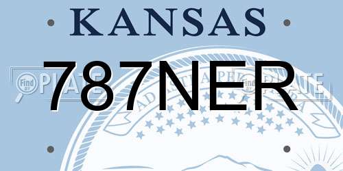 787NER Kansas License Plate