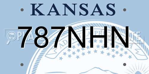 787NHN Kansas License Plate