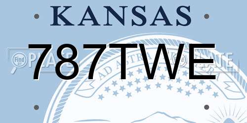 787TWE Kansas License Plate