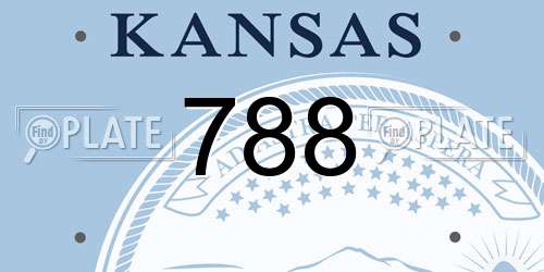 788 Kansas License Plate