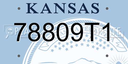 78809T1 Kansas License Plate
