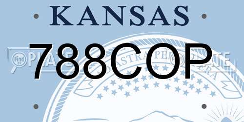 788COP Kansas License Plate