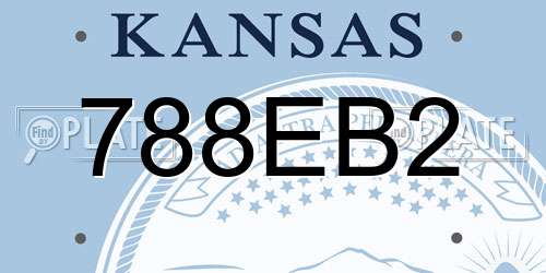 788EB2 Kansas License Plate
