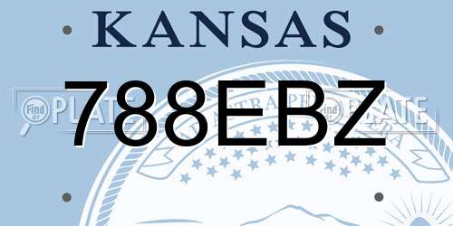 788EBZ Kansas License Plate
